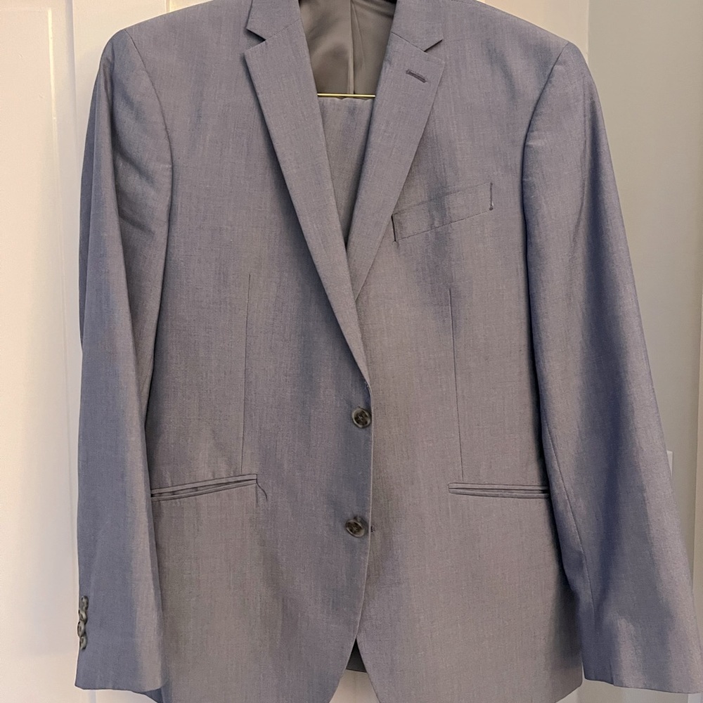 Light powdered blue suit from Kennth Cole